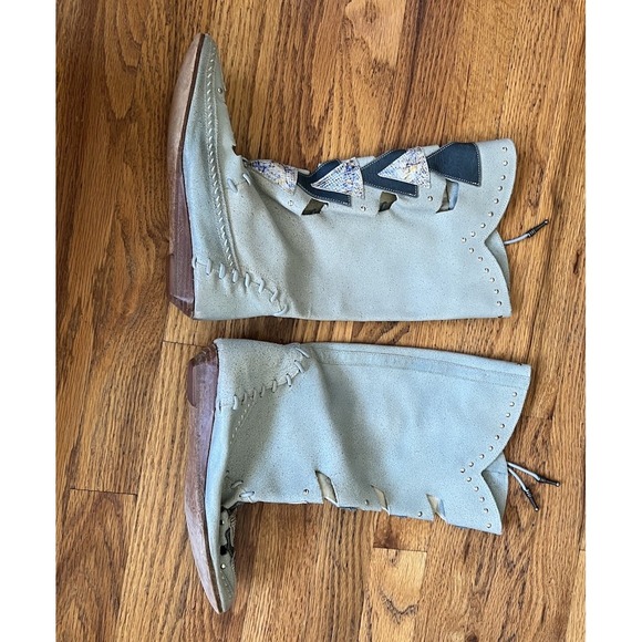 RARE Saks Alter Ego Italian Suede Moccasin Boots‎ 36.5 Vero Cuoio Boho 6.5 Women - Picture 13 of 13